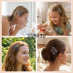 SUMAJU clips used in hair demonstrating quick styling and no-slip benefit