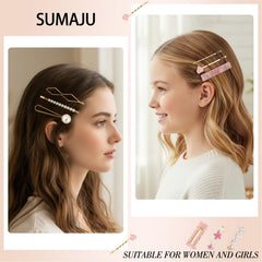 SUMAJU clip securing short hair at the temple, adding style and light hold