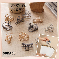 SUMAJU clip securing a half-up hairstyle demonstrating neat quick styling