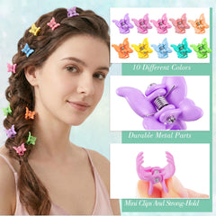 SUMAJU hair clips in use on bangs showing gentle hold and subtle decorative effect