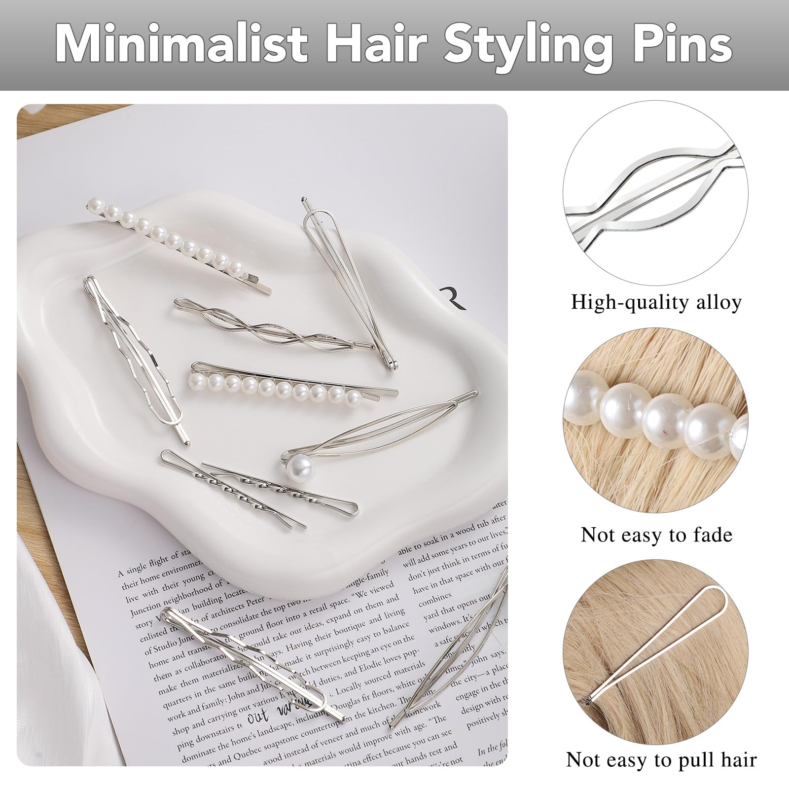 SUMAJU ellipse and smooth clips grouped to show variety and minimalist elegance