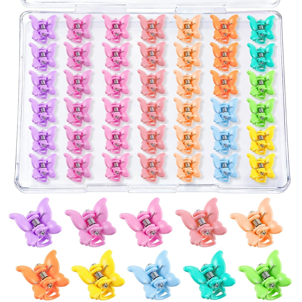 SUMAJU front packaging showing 80 colorful butterfly clips and compact box for neat storage