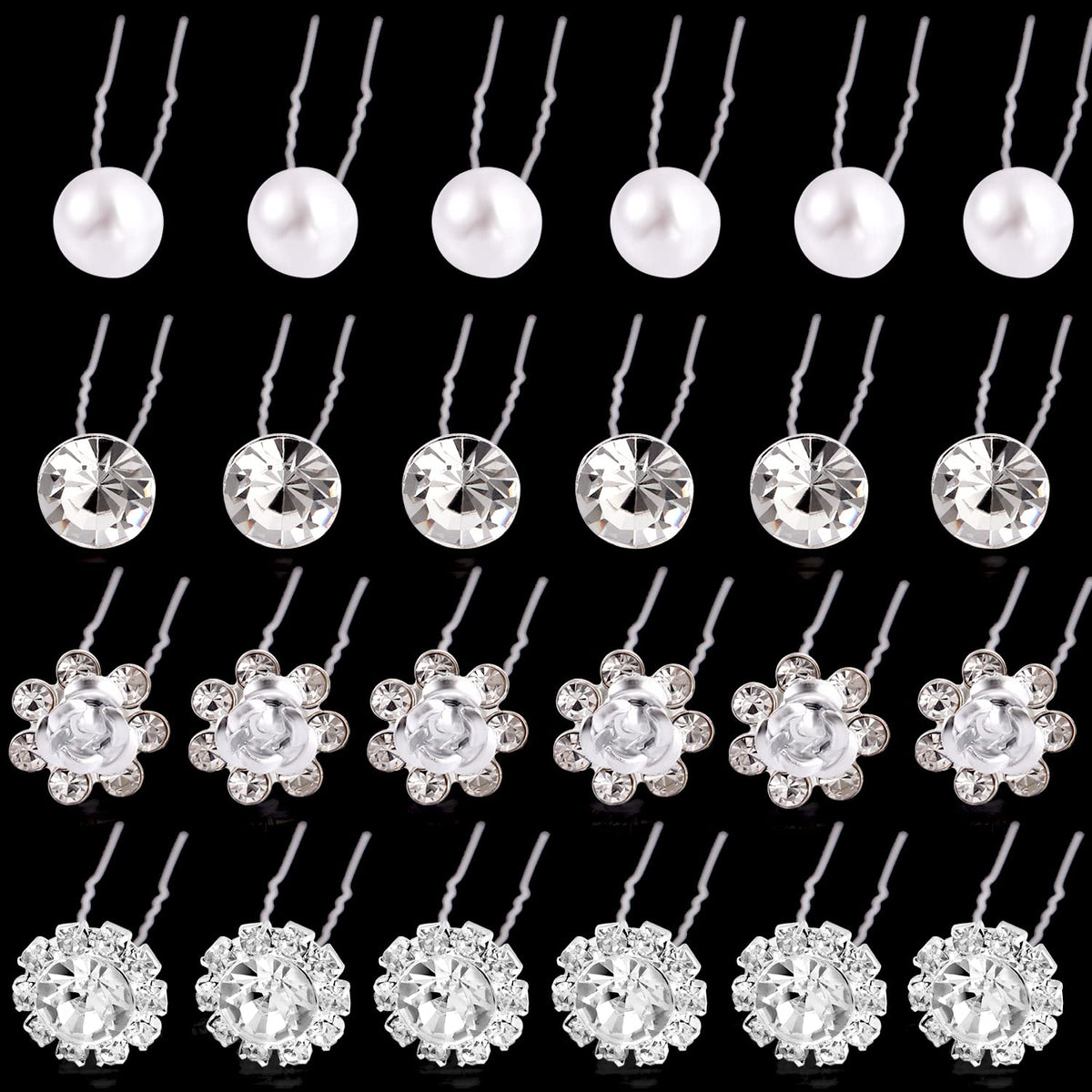 SUMAJU front packaging display showing full 40-piece bridal set and styles, elegant presentation benefit