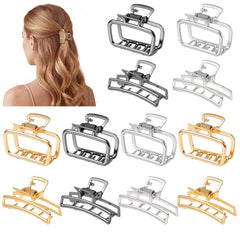 SUMAJU front view of 12 metal claw clips showing color set and compact design