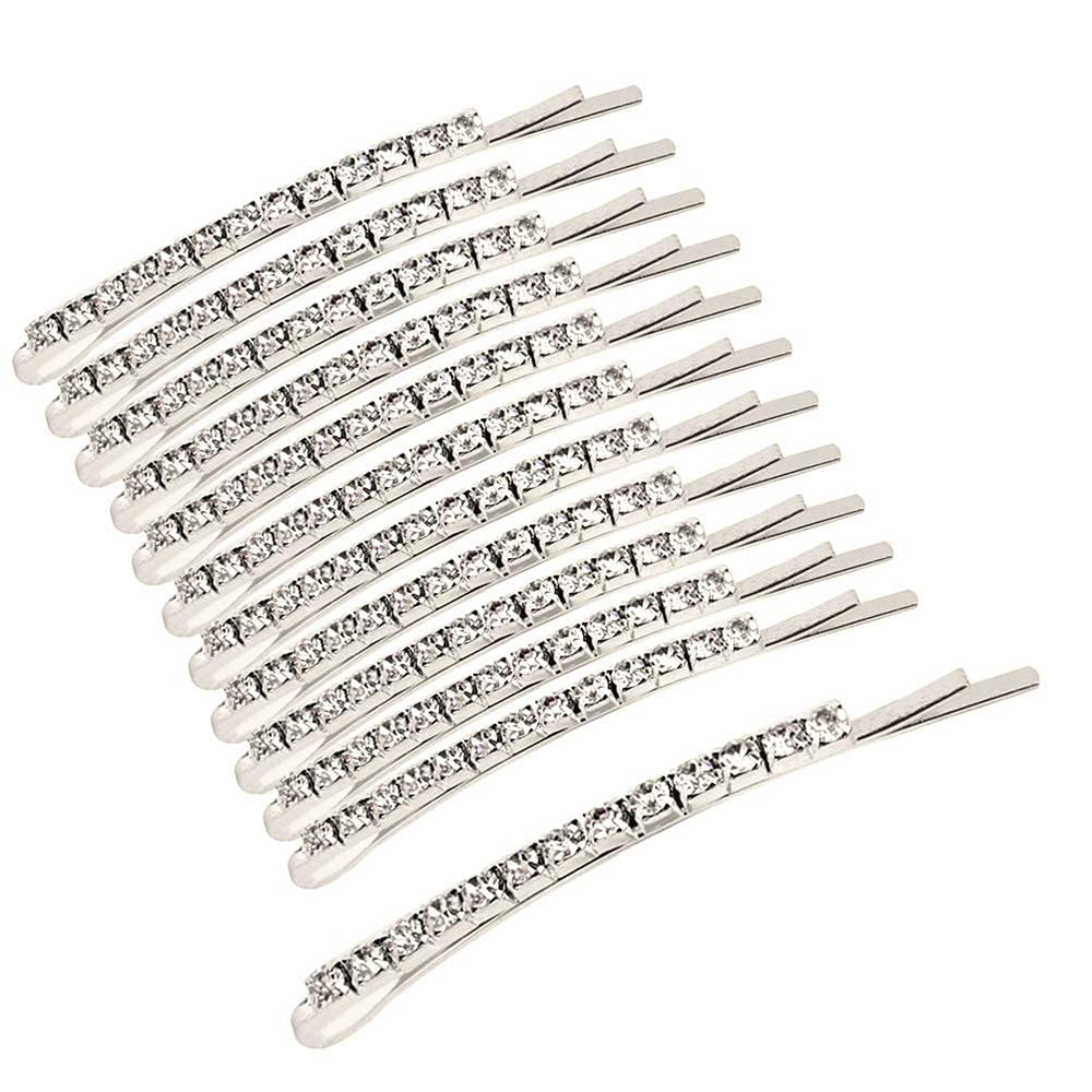SUMAJU front packaging showing twelve silver rhinestone bobby pins and gift-ready look