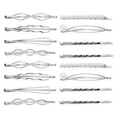 SUMAJU front packaging showing full 16-piece silver clip set for versatile styling