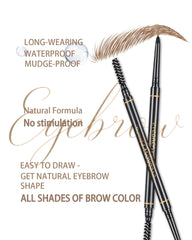 SUMEITANG brow razor next to pencils demonstrating clean-up for sharper arches