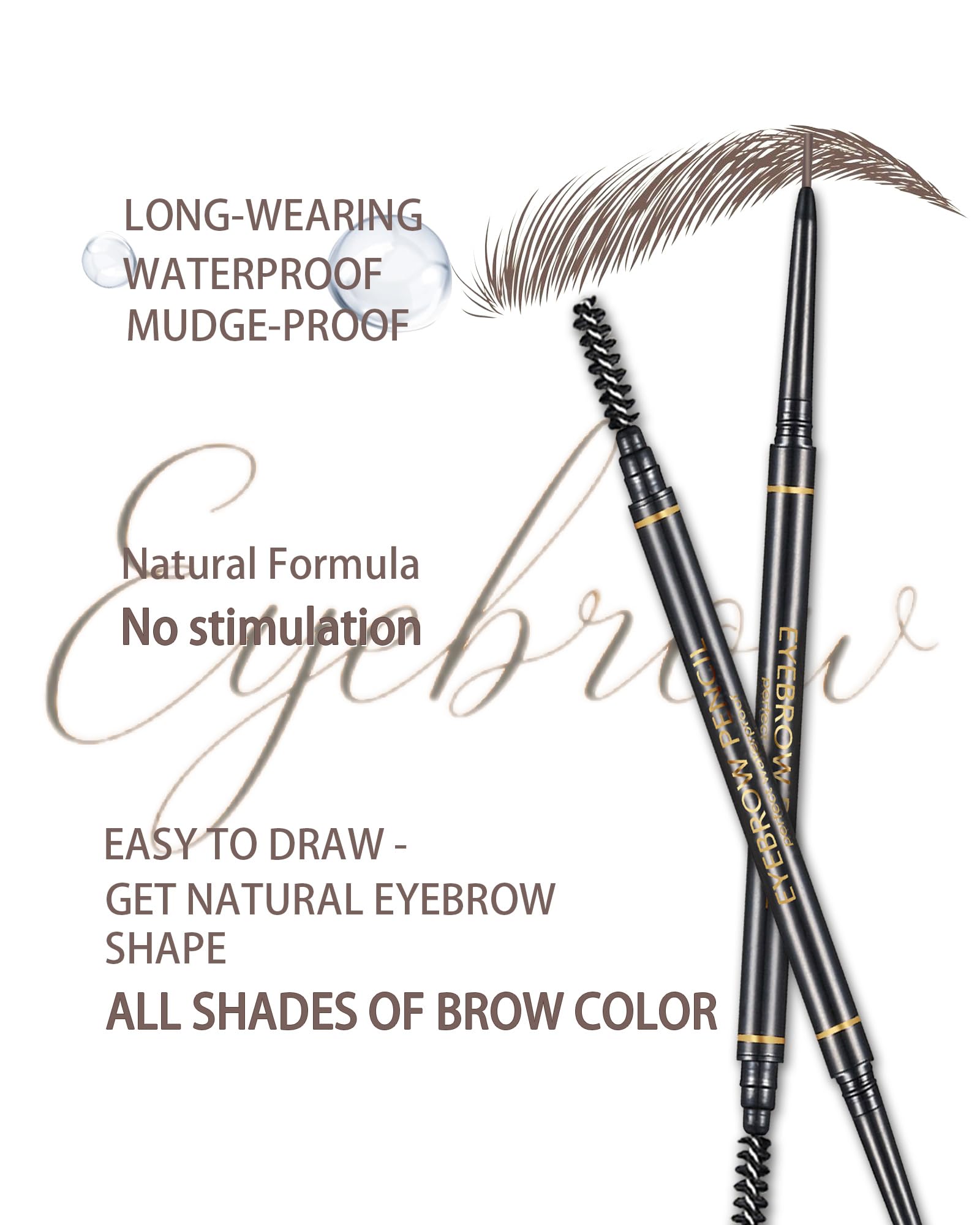 SUMEITANG dual-ended pencil with spoolie for blending and natural finish