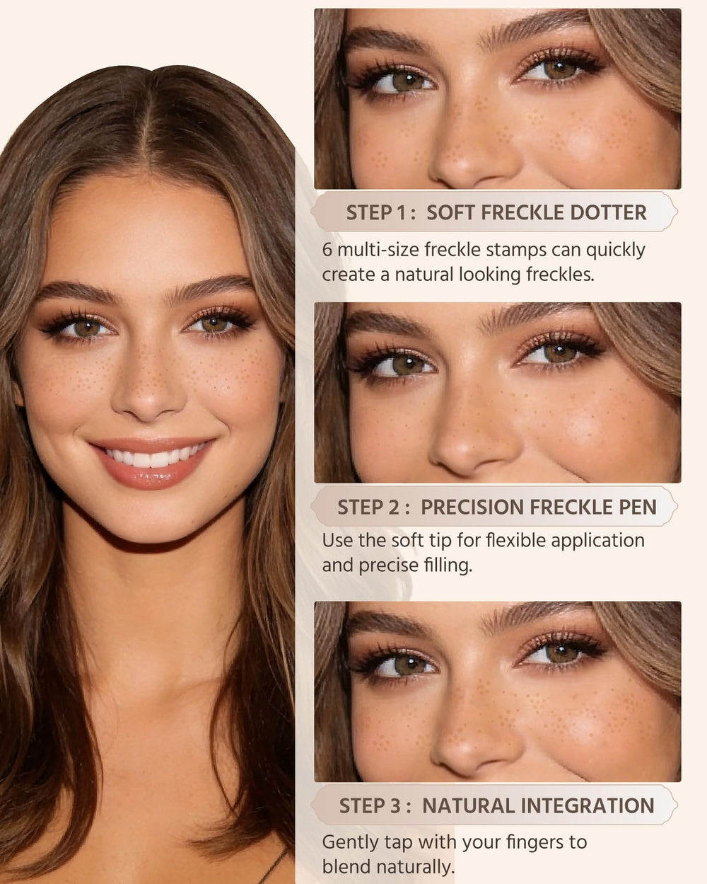 SUMEITANG freckles textured on skin demonstrating realistic sunkissed finish