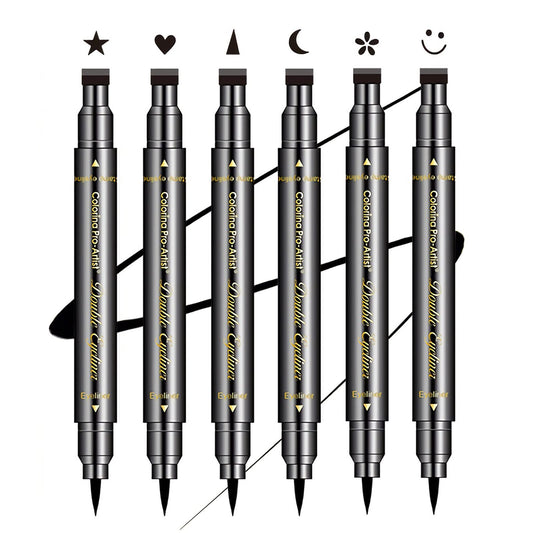SUMEITANG front packaging showing six double-headed eyeliner pens and shapes for easy gifting
