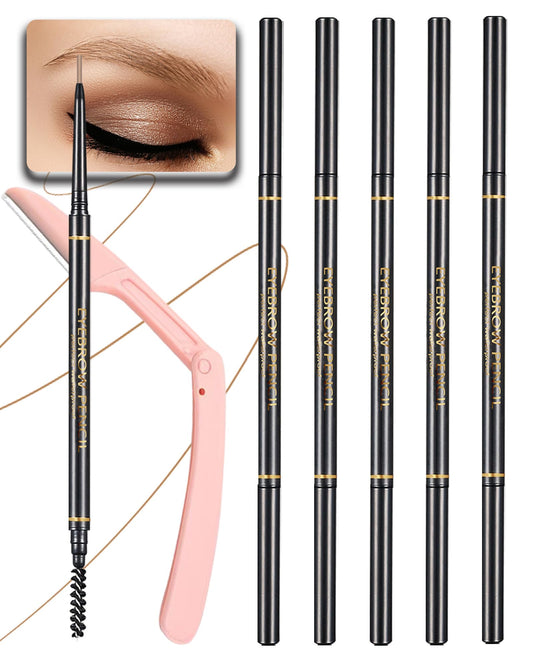 SUMEITANG front packaging showing six light brown pencils and razor for full kit convenience