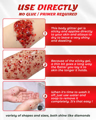 SUMEITANG glitter used in hair and on nails, adding cohesive shimmer accents