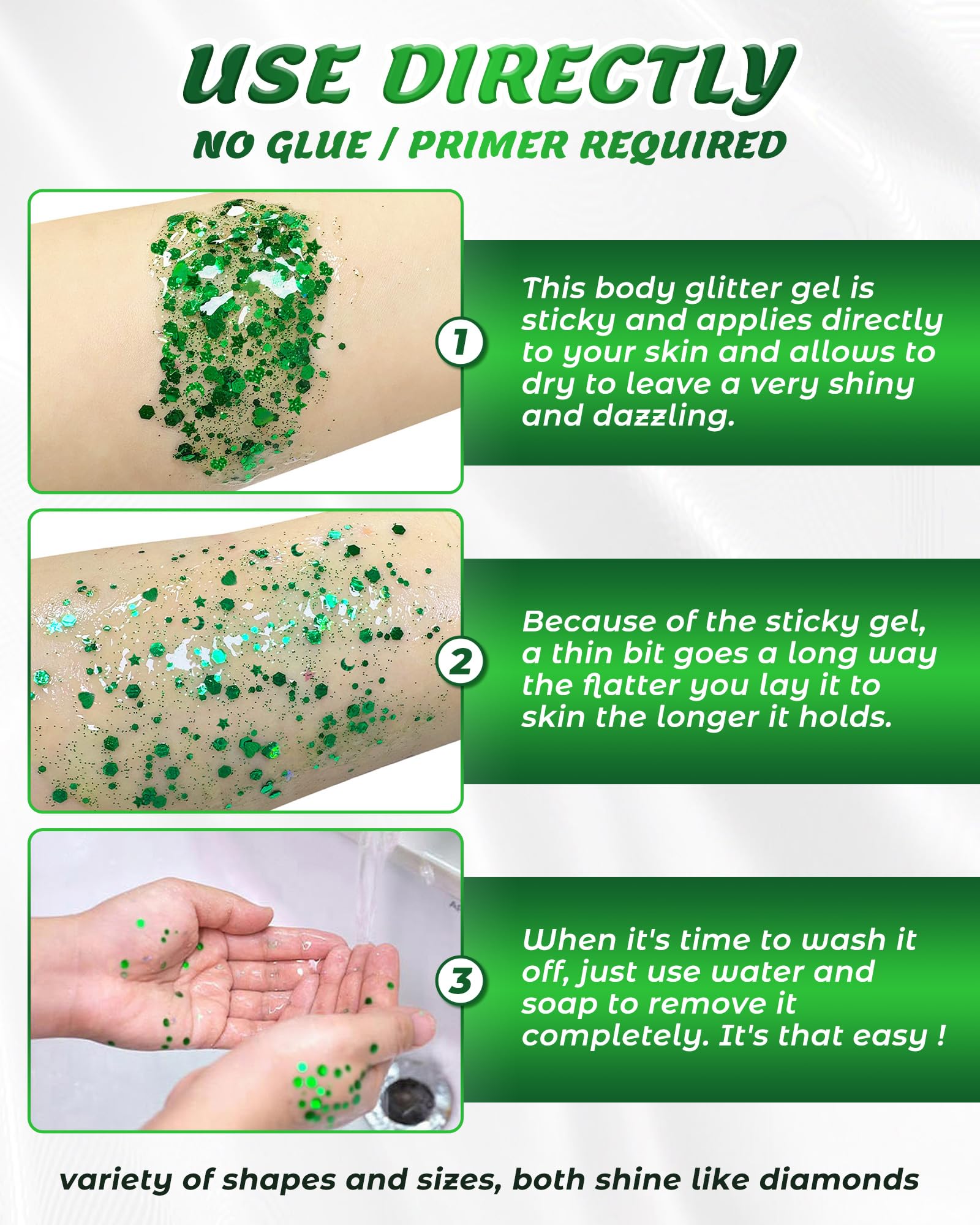 SUMEITANG kid-friendly glitter application with supervised child and safe fun