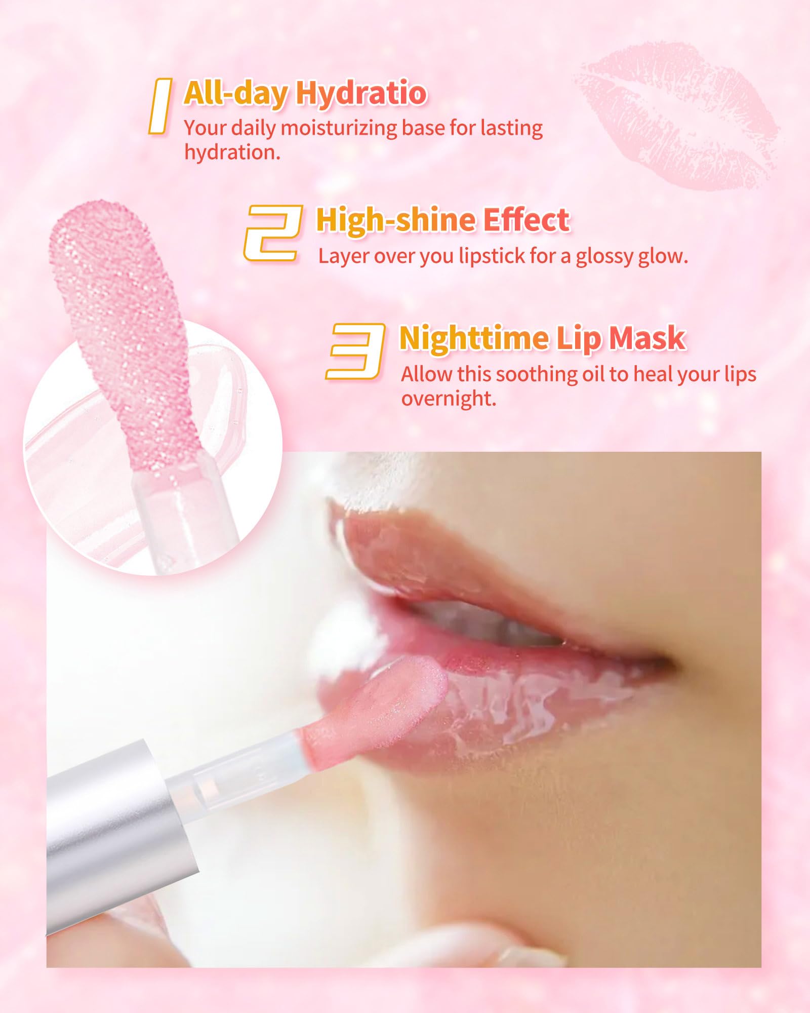 SUMEITANG model applying lip oil demonstrating easy everyday use