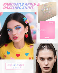SUMEITANG as a nail topper creating holographic chunky-sequin finishes for nails
