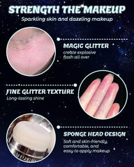 SUMEITANG puff applicator closeup demonstrating soft sponge for precise application