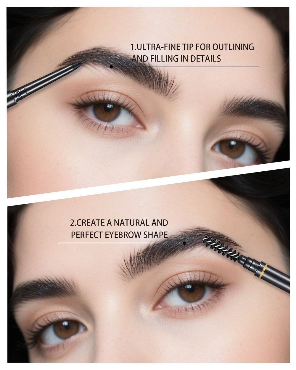 SUMEITANG dual-ended spoolie with pencil tip, blends color for natural finish