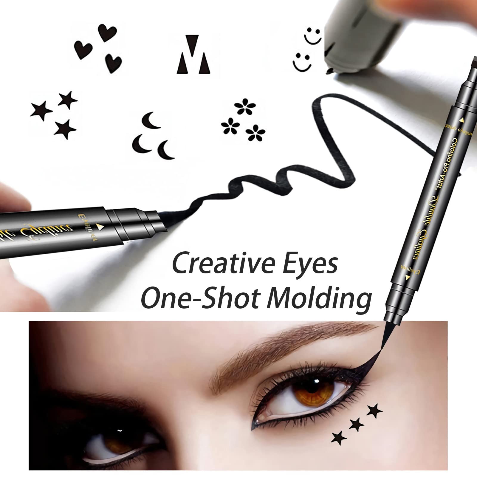 SUMEITANG black ink swatches illustrating intense pigment and quick-dry benefit