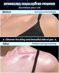 SUMEITANG pink shimmer swiped on arm showing buildable glow and blendability