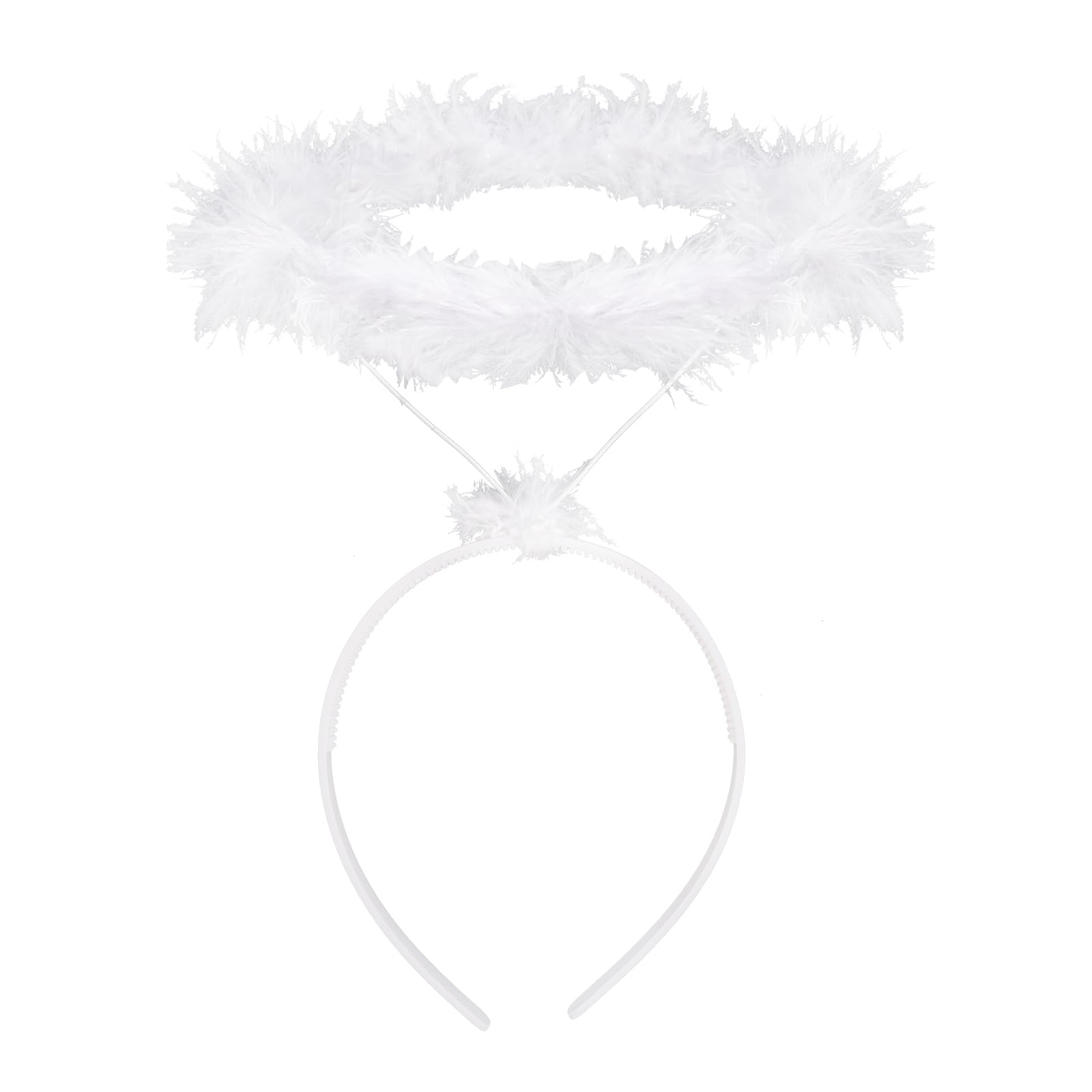 SUMERSHA halo front view showing elegant feathers and lightweight comfort
