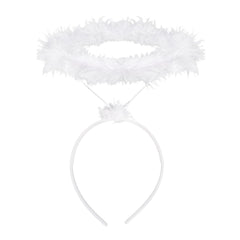 SUMERSHA halo front view showing elegant feathers and lightweight comfort