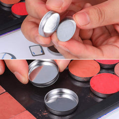 Sumind close-up round metal sticker showing smooth metal surface and magnetic compatibility benefit