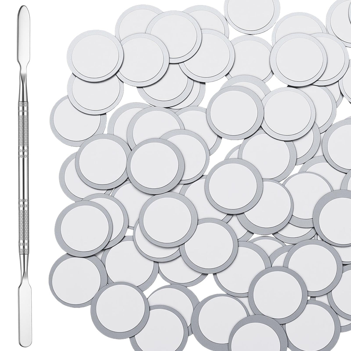 Sumind front packaging showing 100 metal stickers and depotting tool for easy organization