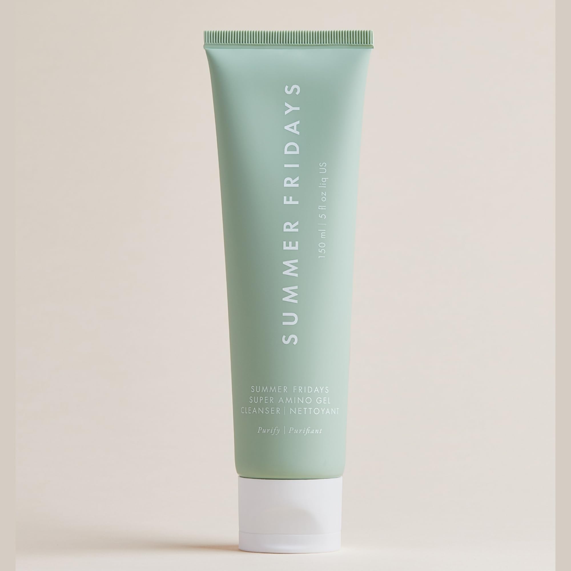 Summer Fridays on bathroom vanity in lifestyle scene conveying everyday skincare ease