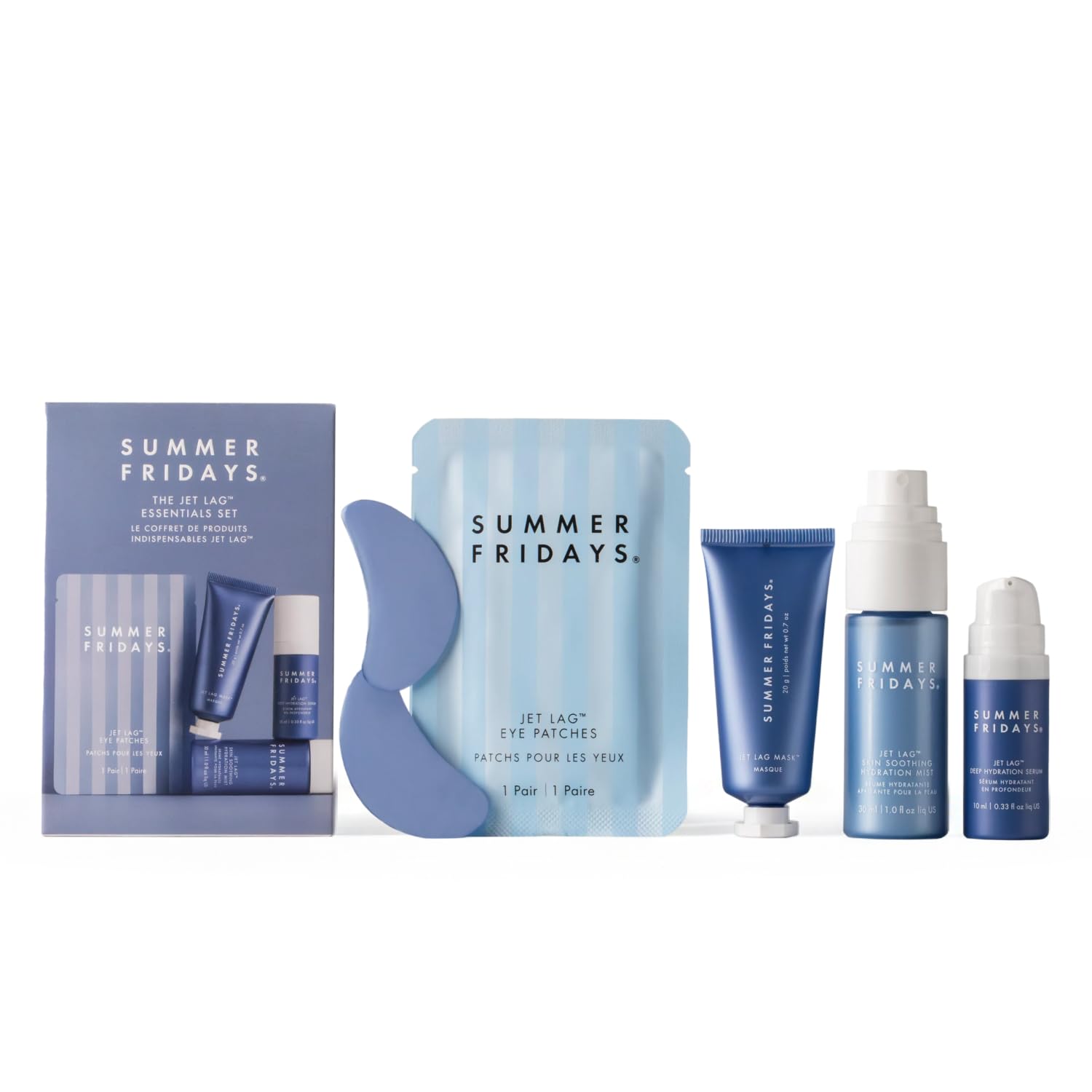 Summer Fridays front packaging showing compact travel kit and easy gifting benefit