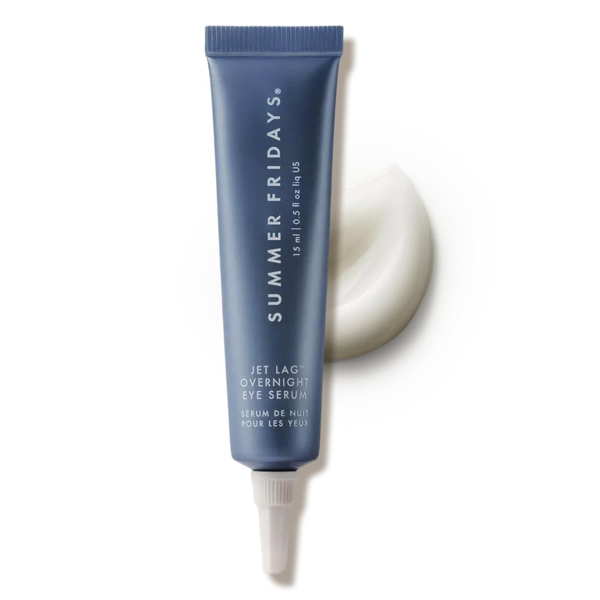 Summer Fridays bottle front view showing serum for hydrated undereyes