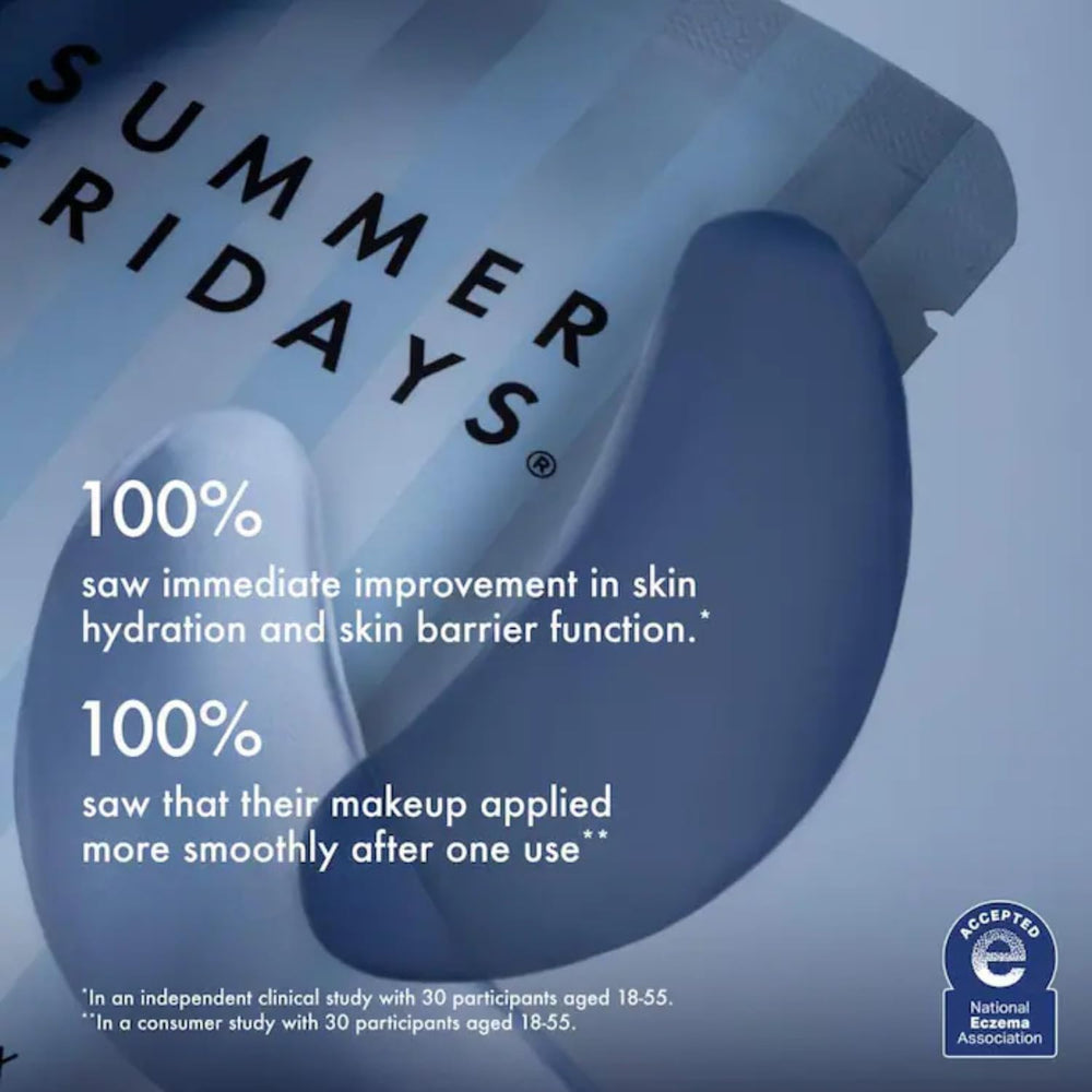 Drop of patch serum on fingertip, Summer Fridays hydrating texture