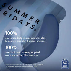 Drop of patch serum on fingertip, Summer Fridays hydrating texture