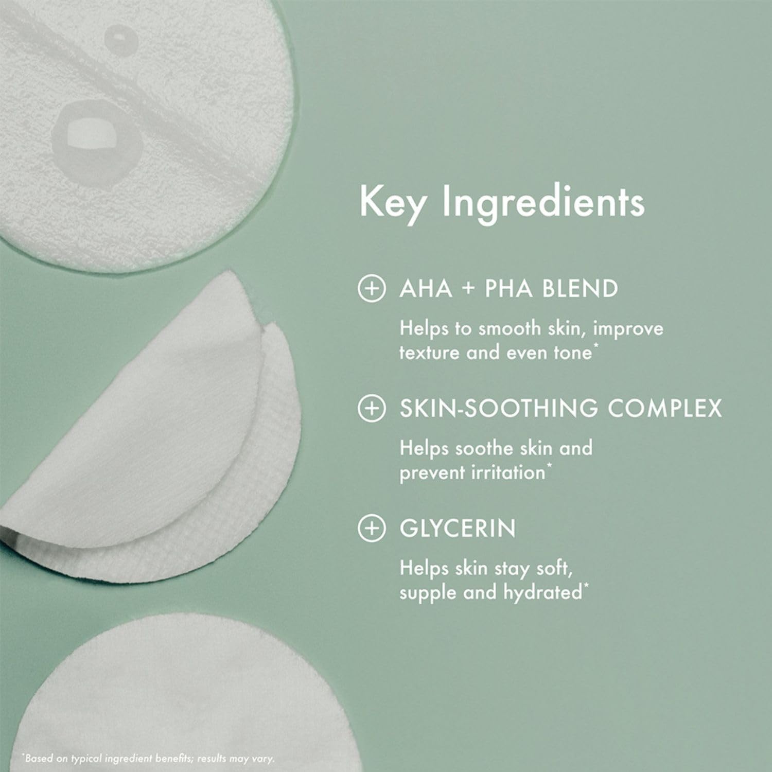 Summer Fridays pad being swiped on cheek demonstrating gentle exfoliation benefit