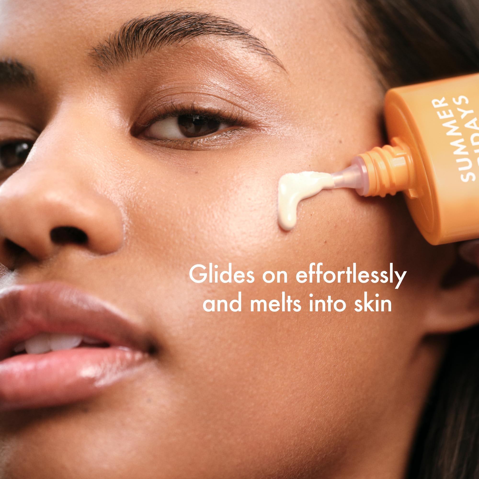 Summer Fridays ShadeDrops spread on hand demonstrating fast-absorbing feel and no-pilling