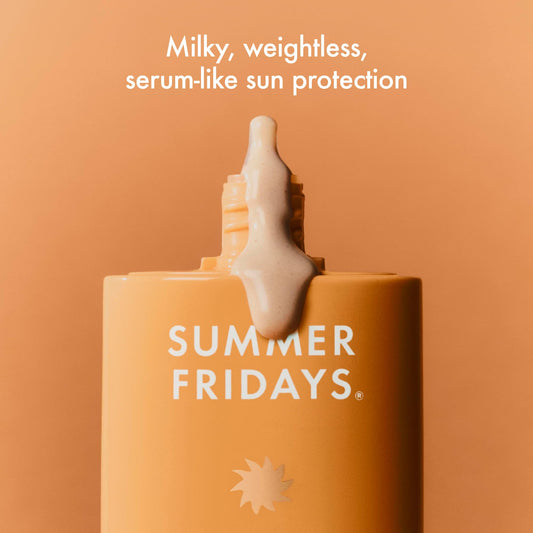 Summer Fridays close-up of the milky texture highlighting hydrating, blendable finish