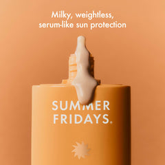 Summer Fridays close-up of the milky texture highlighting hydrating, blendable finish