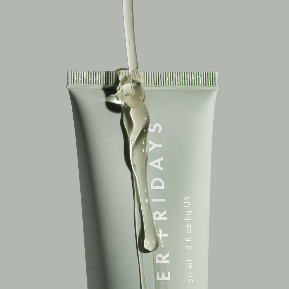 Summer Fridays gel lather on hand highlighting soft foam and gentle cleansing action
