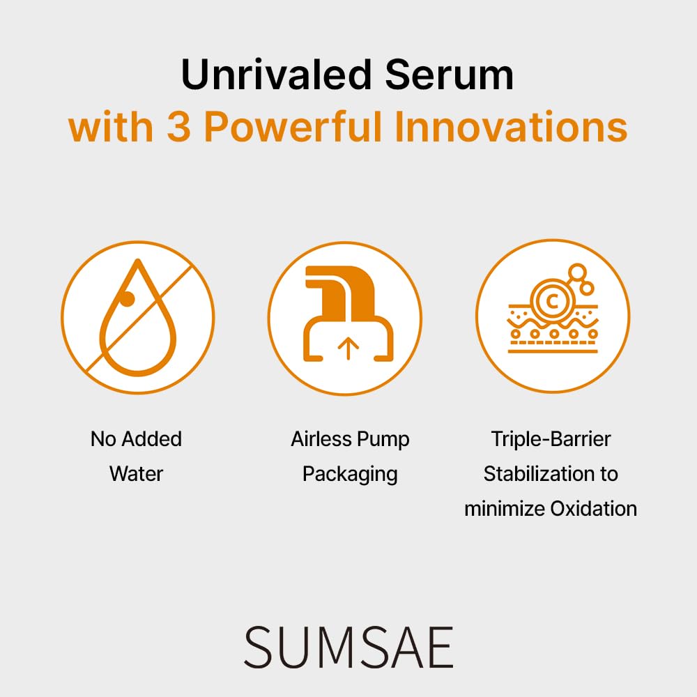 SUMSAE serum on bathroom counter in routine, conveys everyday use
