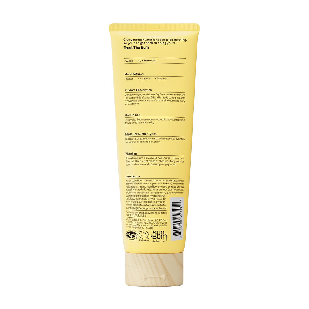 Sun Bum 6 fl oz tube held in hands to show true size and convenient travel benefit