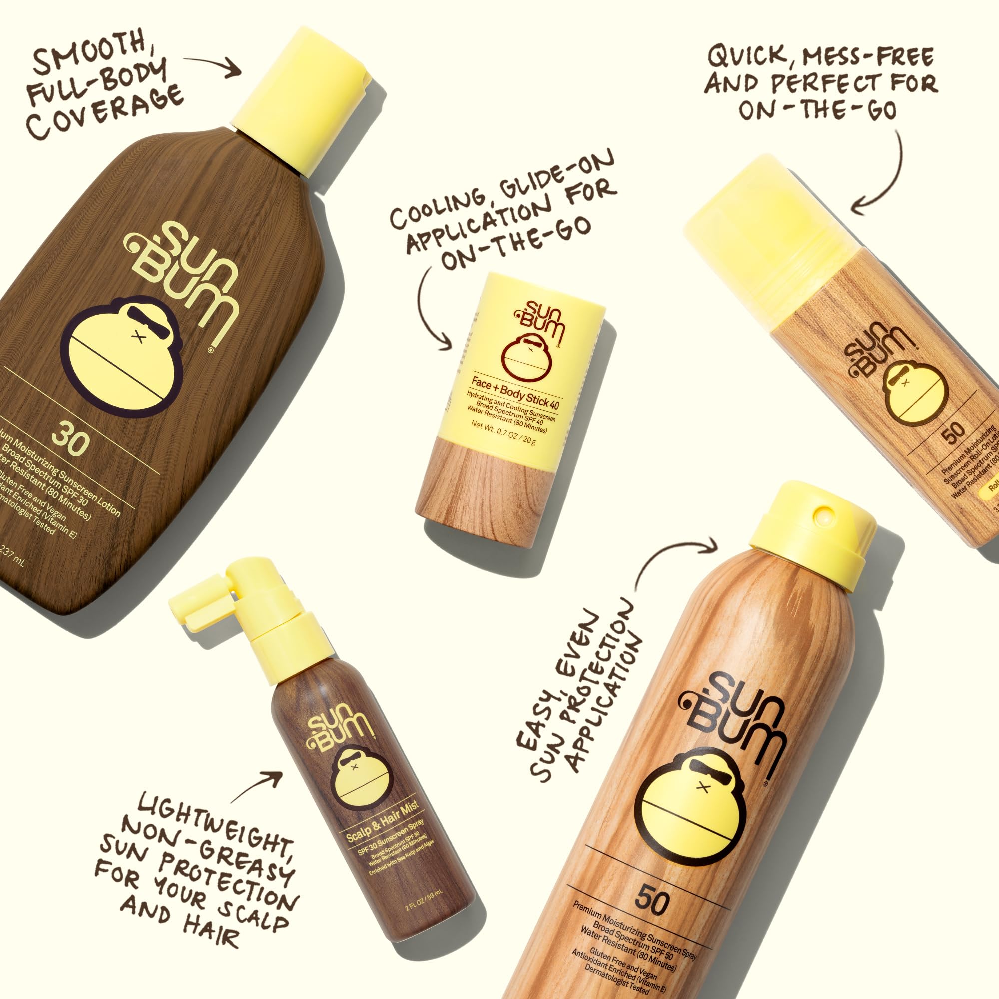 Sun Bum sunscreen applied on arm demonstrating easy spread benefit