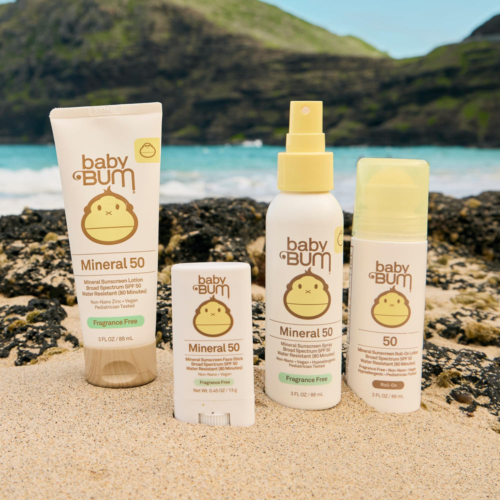 Sun Bum lotion applied on baby arm showing gentle coverage and moisturization