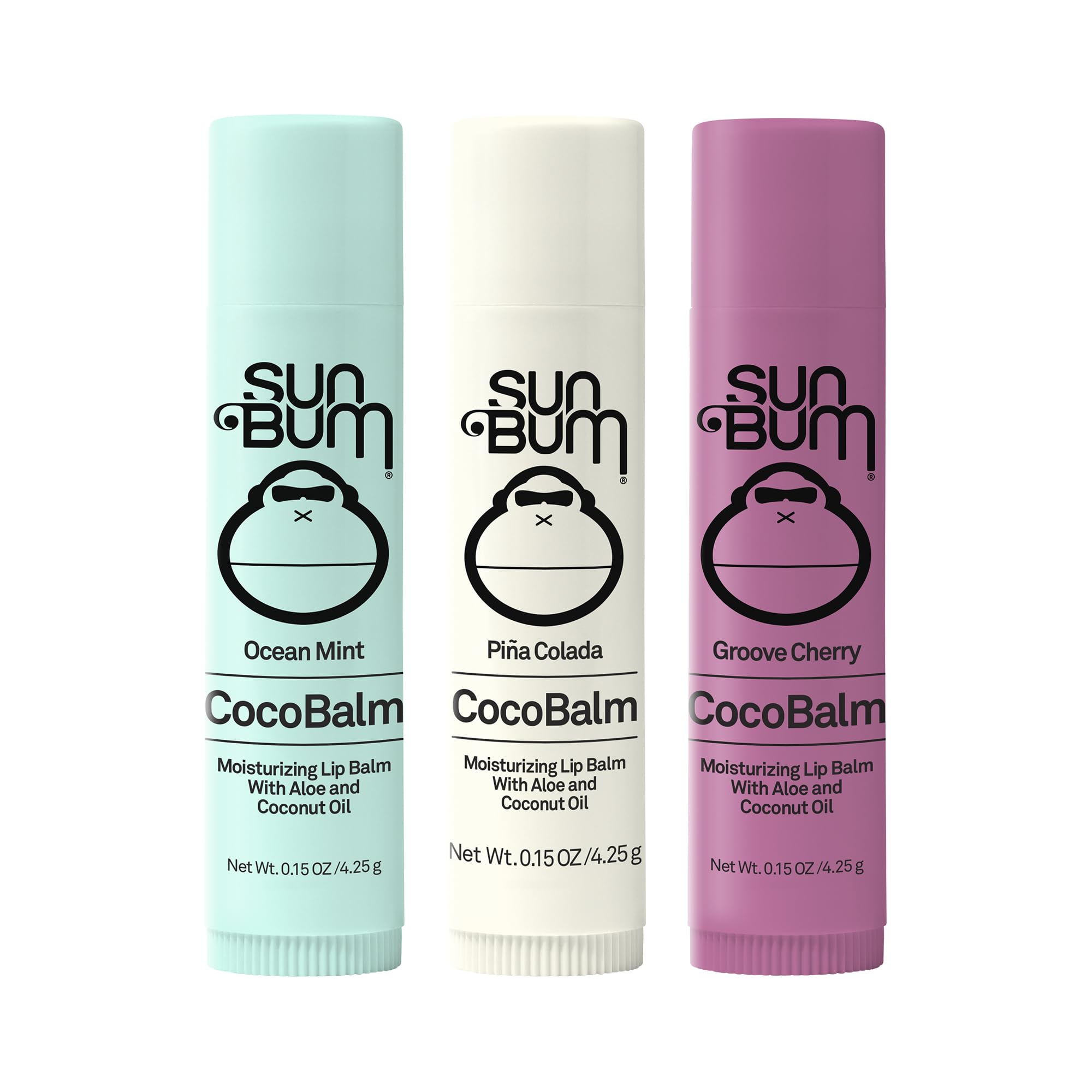 Sun Bum cocobalm open tube with balm extended demonstrating effortless application and on-the-go hydration
