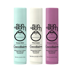 Sun Bum cocobalm open tube with balm extended demonstrating effortless application and on-the-go hydration
