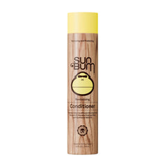Sun Bum conditioner bottle front view showing 10 oz packaging and clear benefits