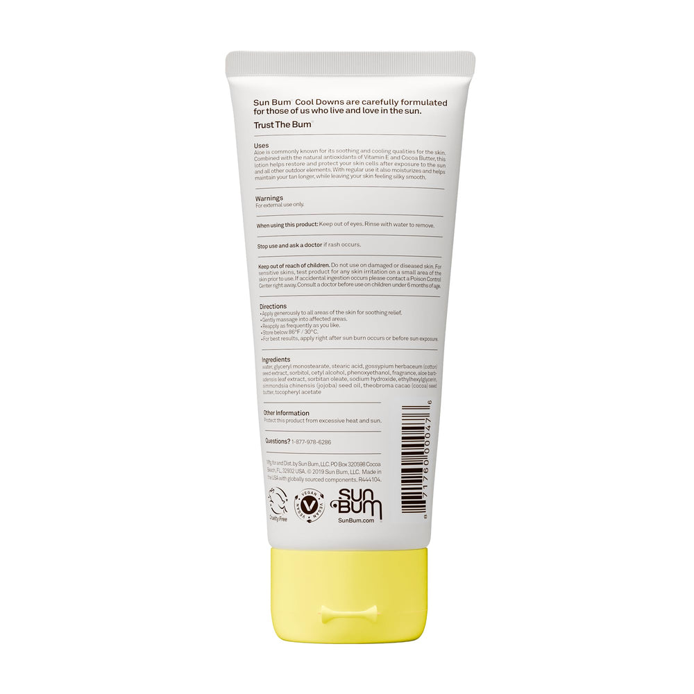 Applying Sun Bum Cool Down lotion on forearm to hydrate and smooth skin
