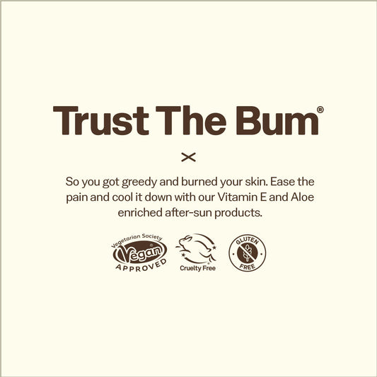Sun Bum label and pump detail highlighting ingredients and easy dispensing benefit