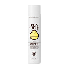 Sun Bum front bottle showing label and 10 oz size, highlights moisturizing benefits