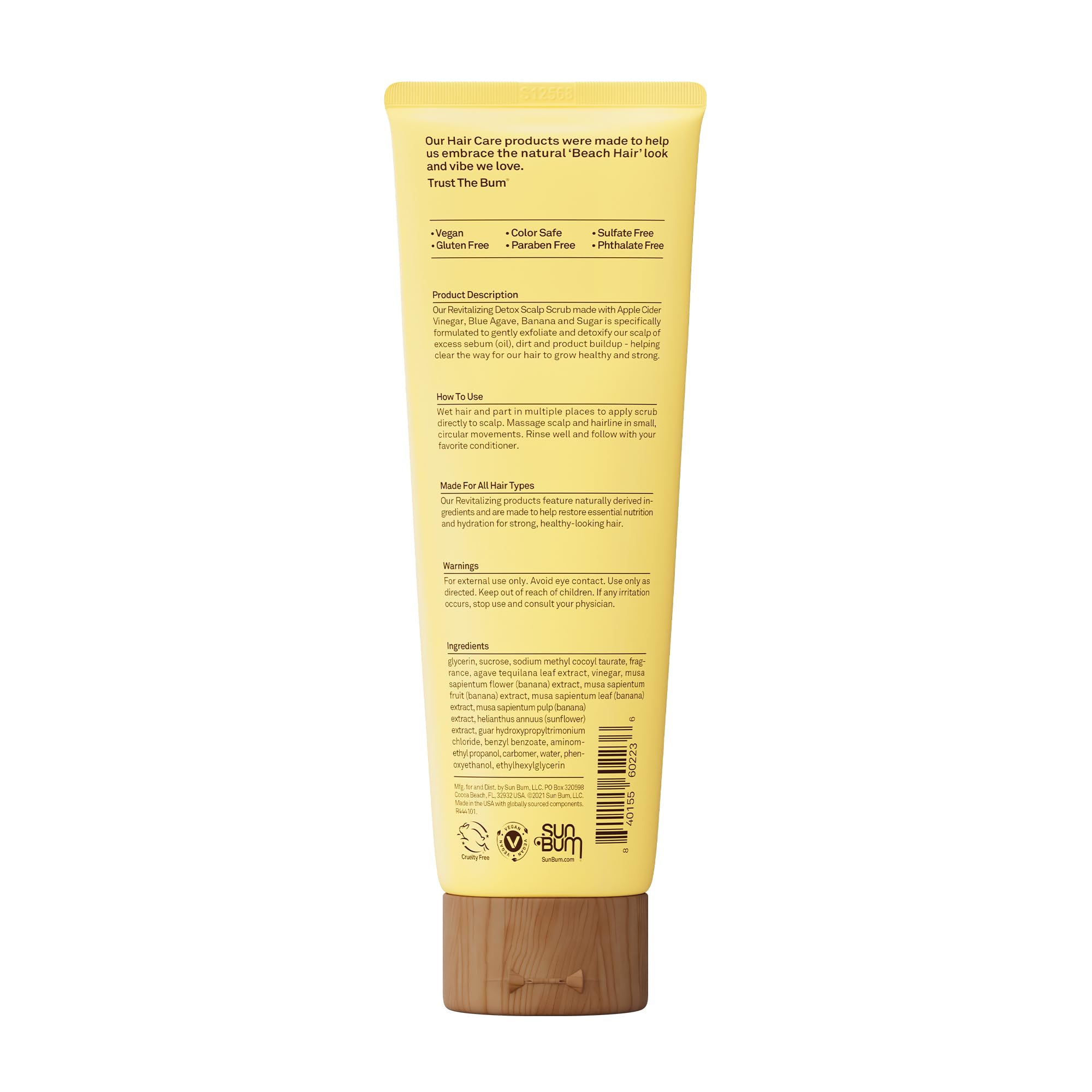 Sun Bum on bathroom shelf in beach setting for clean confidence