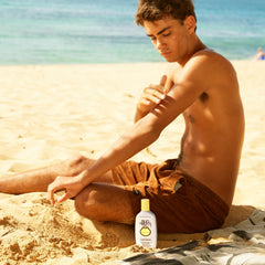 Sun Bum lotion texture close-up showing smooth, fast-absorbing consistency