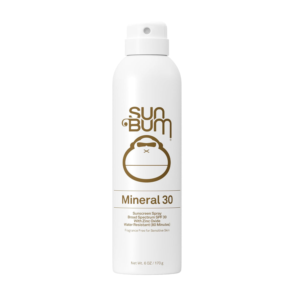 Sun Bum mineral SPF 30 front packaging showing brand and SPF on bottle for clear identification and protection